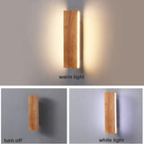 Vägglampa med roterbar trä-LED-design Carvallo