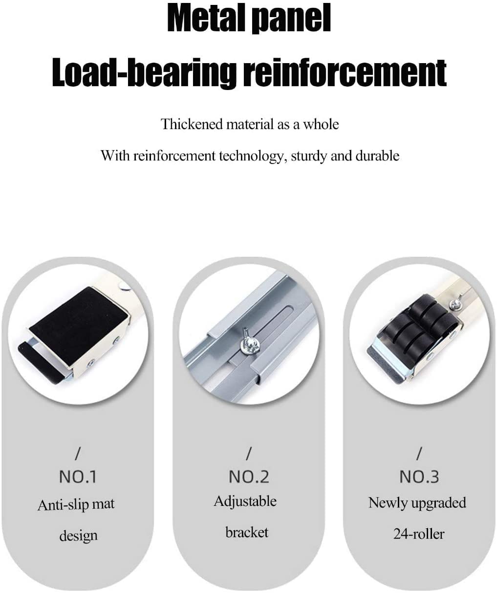 Royallure Tunga-Duty Justerbar Apparatrulle för Smidig Rörlighet och Lätt Transport - 2Pcs Carvallo