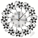 EleganceClock - Stille Dekorativ Väggklocka 14 Tum Carvallo