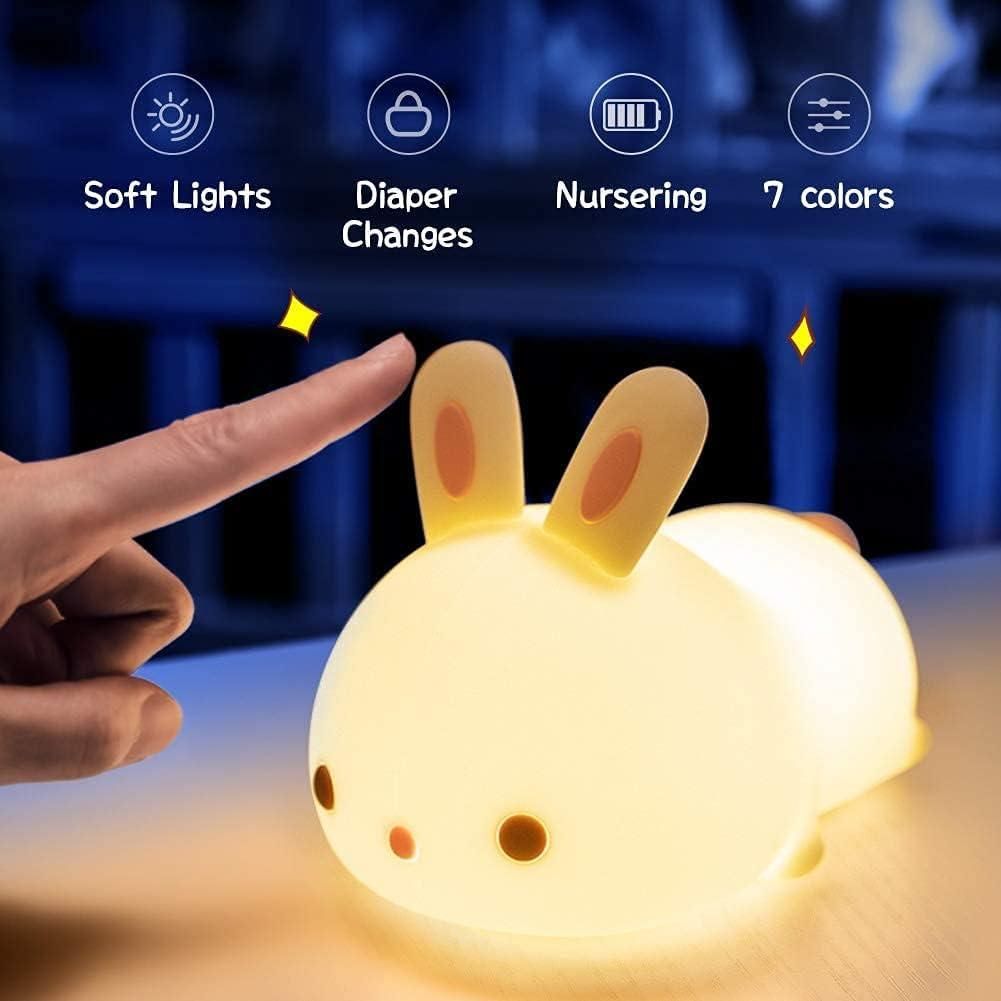 RabbitDream Lampa - Färgglad Touch Sensor Kanin LED Nattljus Carvallo