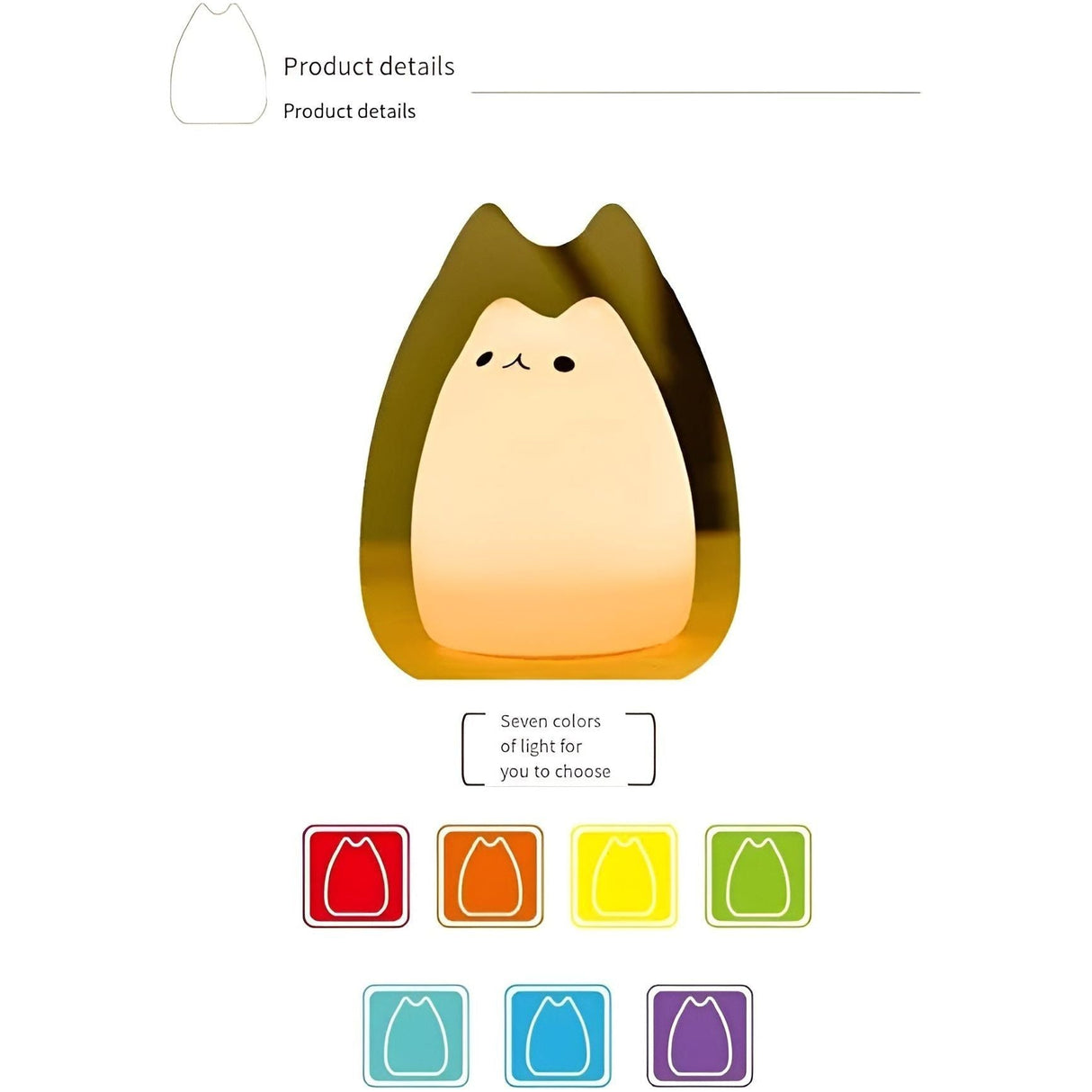 MeowGlow Lampa - Kitty Söt Silikon LED Nattlampa Carvallo