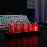 ClocTeck Nixie Tube Klocka - Retro Digital Skrivbordsklocka, Stöder Wi-Fi Tidskalibrering (Valnötsträ) Carvallo