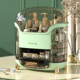 Transparent Desktop Makeup Organizer – Stort kapacitet dammavvisande smycke- och kosmetikaförvaringslåda Carvallo