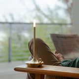 Bordslampa Med Brassy Finish LED Uppladdningsbar Lampa Carvallo