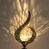 Solar trädgårdslampa i metall - Vattentät LED-design i måne-, låga-, sol- eller stjärnform Carvallo