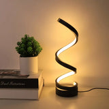Modern Spiral Table Lamp | Dimmbar LED | 15.7" Hög | Energivrande Skulptural Ljus Carvallo