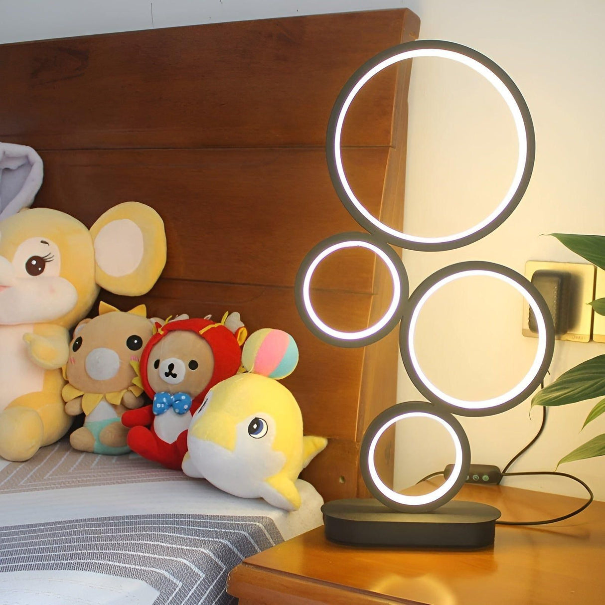 SphereGlow Lampa - Dimmbar Cirkulär LED Bordslampa Carvallo