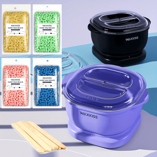 Bärbart vaxvärmarkit – 500 ml silikonhårborttagningsvärmare för släta resultat i salongskvalitet MILA Sverige