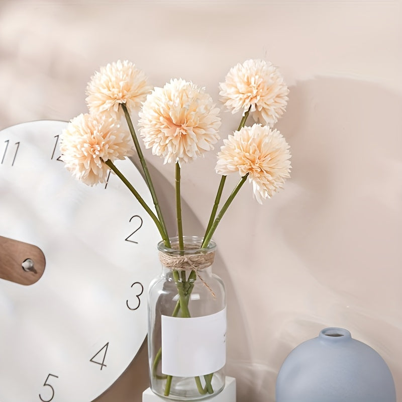 Set av 5 Konstgjorda Krysantemum Blommor – Realistiska Blomsterarrangemang för Bröllop och Heminredning Carvallo