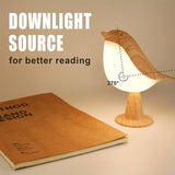 LED Fågel Lampa med Aromadiffusor – USB Uppladdningsbar Nattlampa och Lästampa med 3 Färgtemperaturer Carvallo