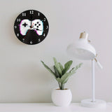 Rund Väggklocka för Spelare - Träkeramik med Batteri, 25.4 cm Carvallo