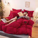 Mjuk Plysch Duvetöverdrag för Vinter - PlushWarm Carvallo