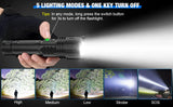 LuxRoyale 100,000 Lumen Taktisk Ficklampa – Laddningsbar LED-lampa med Power Bank, LCD-display och 3280 fot räckvidd Carvallo