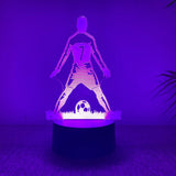 SportGlow - 3D Fotbollspelare LED Nattlampa med Färgändring Carvallo
