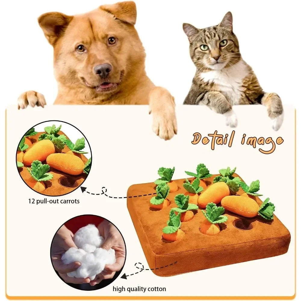Interaktiv Plush Morots Hundleksak - Morots Snuffle Mat för Hundar Carvallo