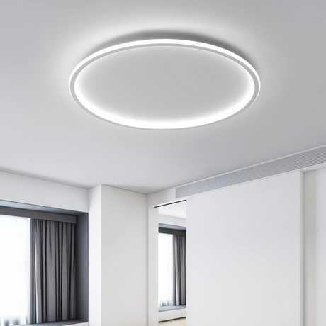 Ultra-tunn modern taklampa | Flush Mount LED för låga tak | Rund & dimbar Carvallo