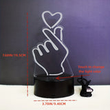 IllumiHeart - 7-färgers LED-nattlampa med touchkontroll Carvallo