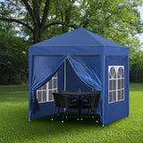 Trädgårdsgazebo Grå Stål Utomhus Festtält Carvallo