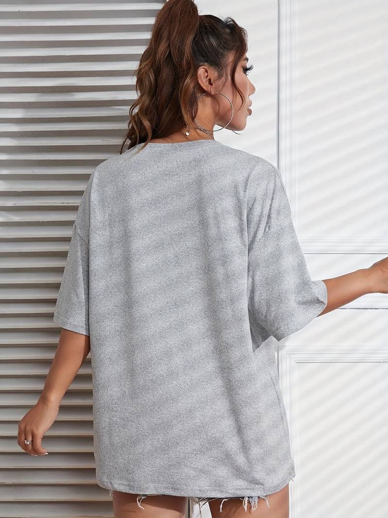 Kvinnors T-shirt Cirkulär Hals Brooklyn-tryck Bomull Bellasverige