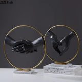 Handshake Decor - Kreativ Skakande Händer Staty för Lyxig Dekoration Carvallo