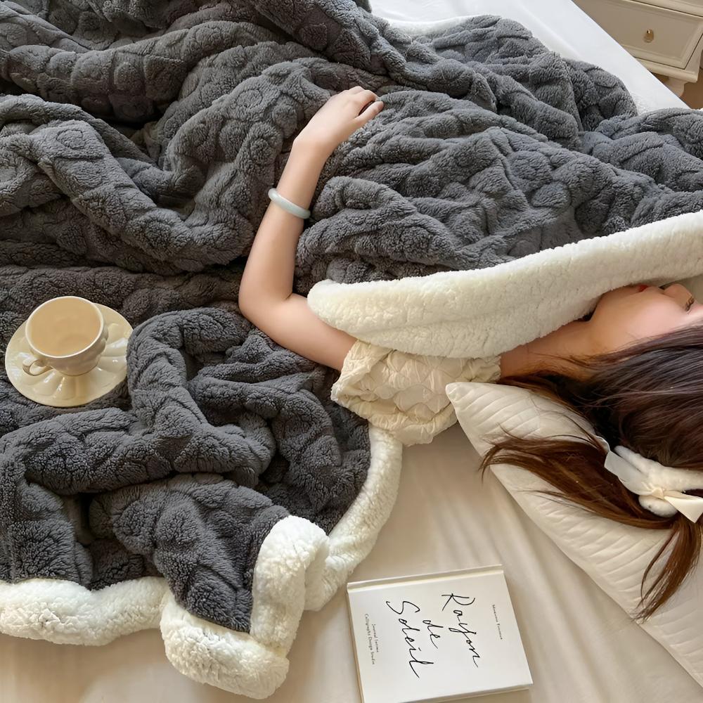 Ultra-Mjuk Sherpa Fleece Filt – Moln Värme Mysigt Komfort Pläd Carvallo