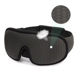Portabel 3D Sovmask - Ljusblockerande, Mjukt Vadderat Ögonskydd för Optimal Komfort-Personligt-BB-Grå-Hemnix