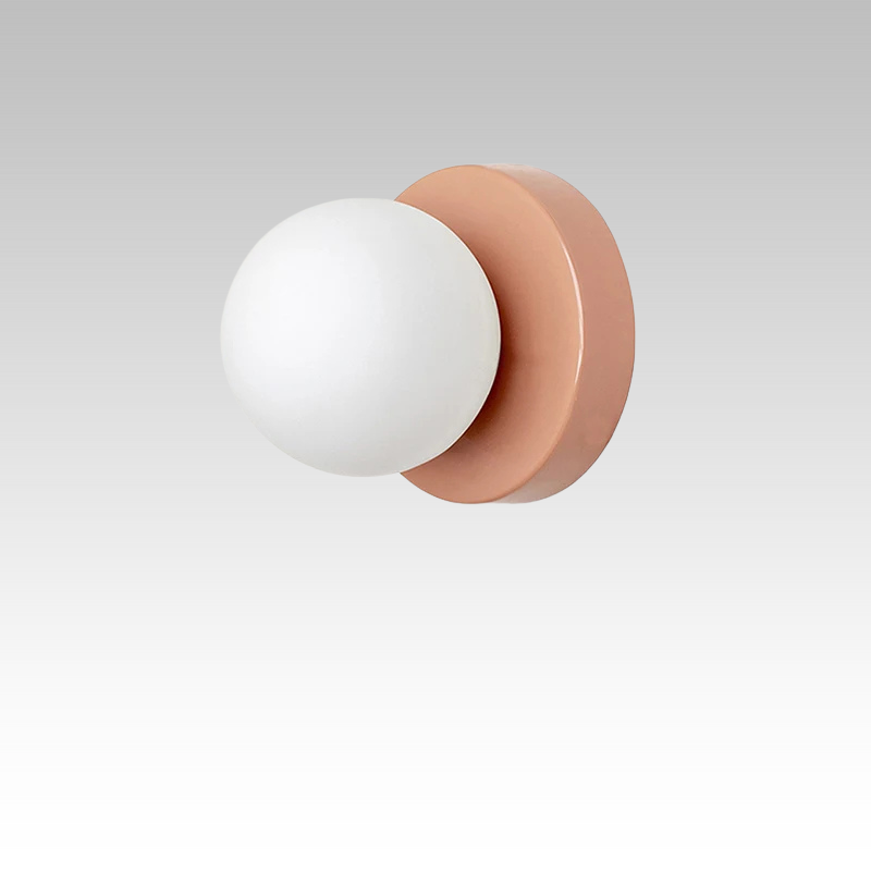 Vägglampa med glasglob Modern design Carvallo