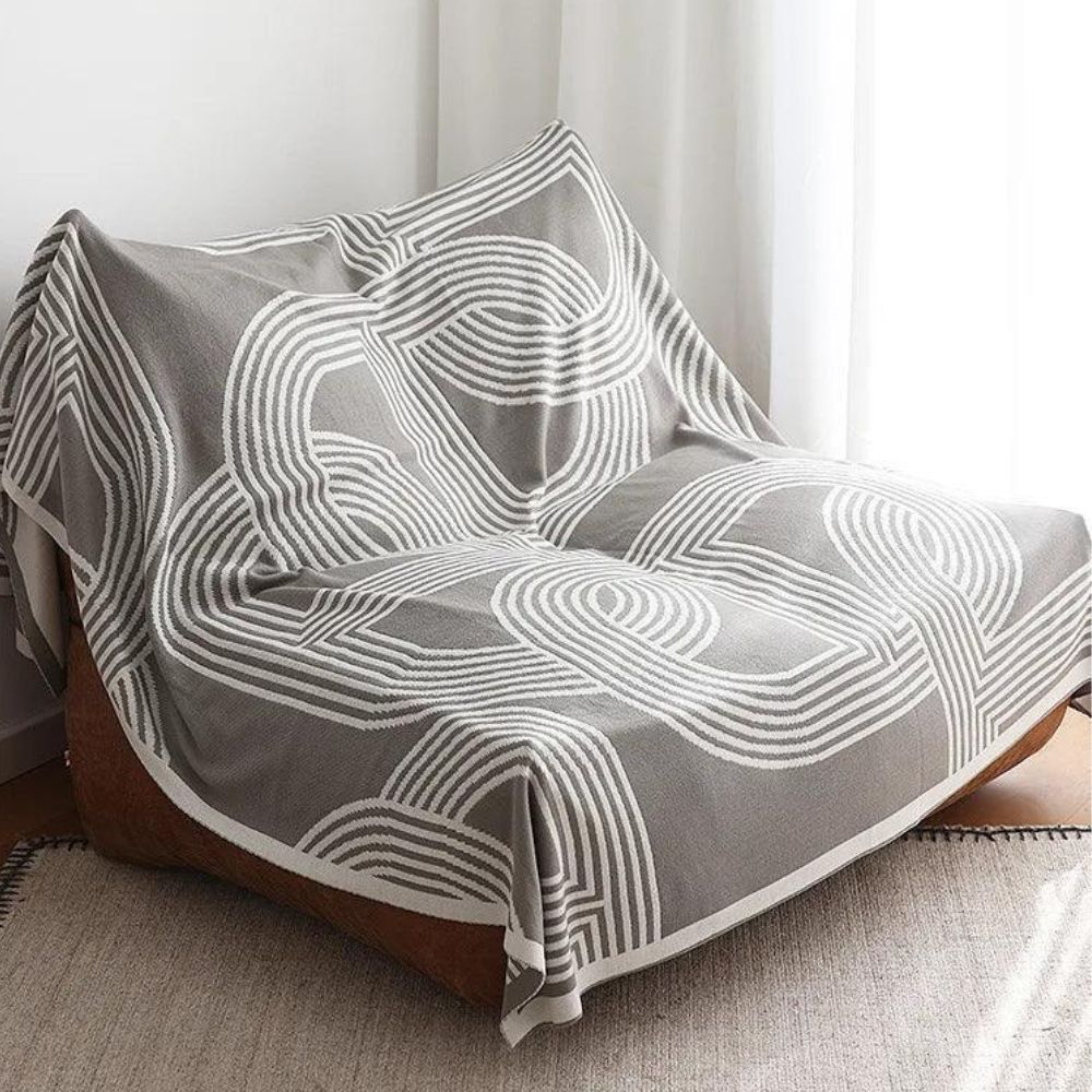 Snuggle Maze Stickad Filt Carvallo