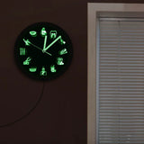 PrecisionTime – Elegant LED-väggklocka med design av tandläkarutrustning och flerfärgat ljus Carvallo