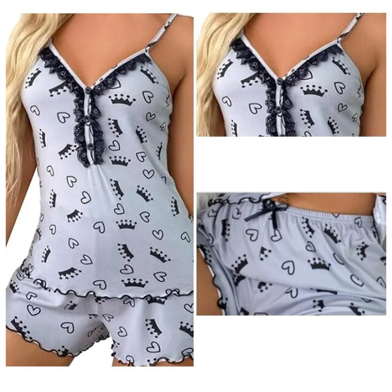 Sovkläderset med djup V-ringad dam-Hemnix-Hemnix