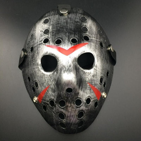 Jason Hockey Mask-Utklädnad-BB-Silver-Hemnix