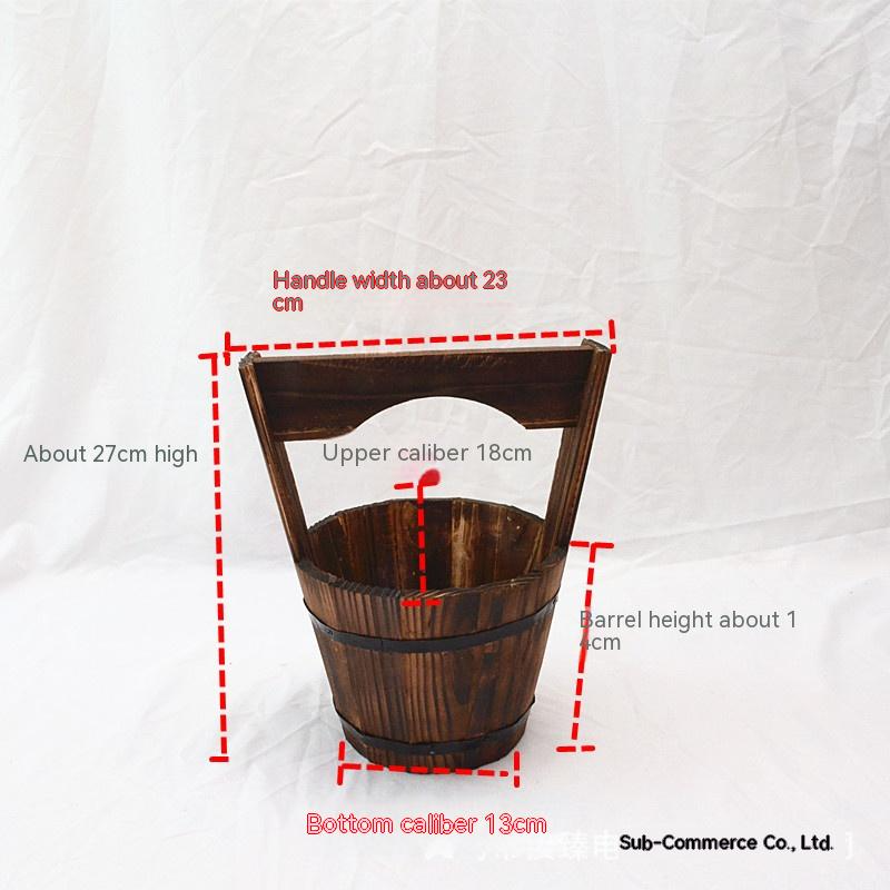 Träby Eimer Planter i fat-design för trädgård och terrass – Dekorativa blomkrukor av trä Carvallo