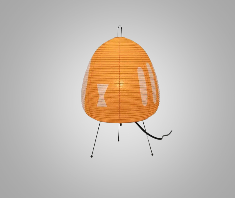 LumiZen – Japansk Pappers Taklampa i Retro Stil, Traditionell Belysning för Sovrum och Vardagsrum Carvallo