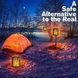 Solär LED Flamme lykta – Dekorativ utomhusbelysning för trädgård och terrass med hängmöjlighet Carvallo