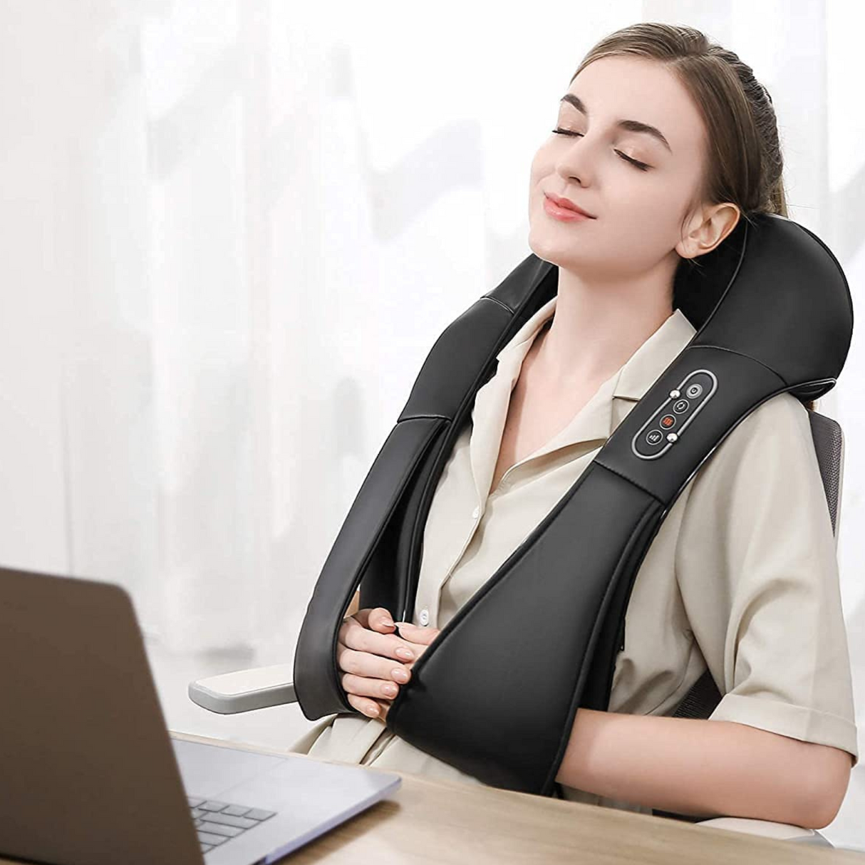 Uppvärmd nack- och axelmassageapparat – Djupgående tryckpunktsavlastning för avslappning och smärta MILA Sverige
