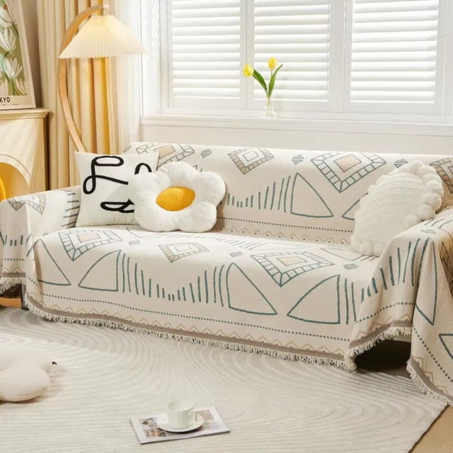 Meringue Chenille Geometri Sofföverdrag Carvallo