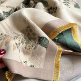 Nuvé Floral Mjuk Dubbel Sidan Scarf Carvallo