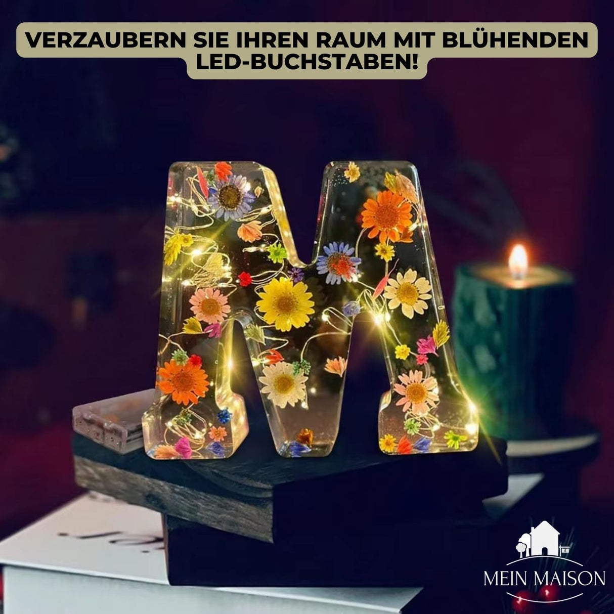 50% RABATT | FloraLetter™ - Blomsterlampbokstäver av harts Carvallo