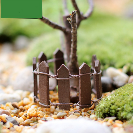 Miniatyr trädgårdsgärde i trä – Färgglad dekoration för feuträdgård och modellbygge Carvallo