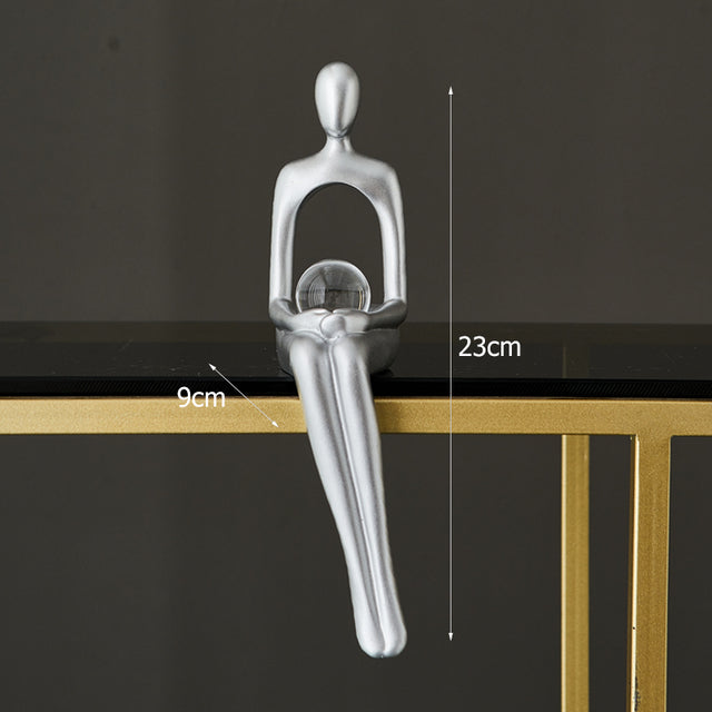 RoyaleGlow Abstrakt Bokhylla Dekor Figuriner för Hem Carvallo