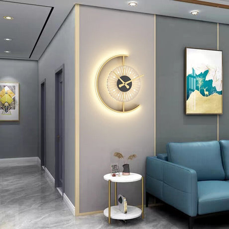 Modern LED-väggklocka med belysning MILA Sverige
