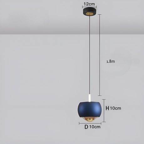 OrbitGlow - Minimalistisk hänglampa med LED-ljus med elegant, cirkulärt design Carvallo