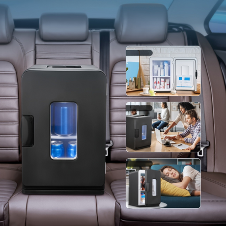 Mini Kylskåp Bärbar Tyst Dryck Kylare 15L Carvallo