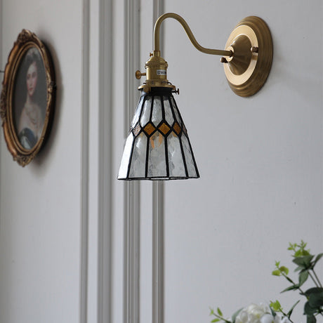 Vägglampa med vintage glas skugga armatur Carvallo