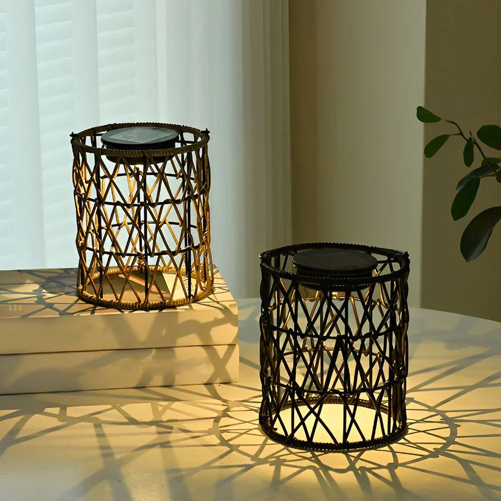 Carvallo - Utomhus Rattan Sol Lamp Trädgårds Dekor Carvallo