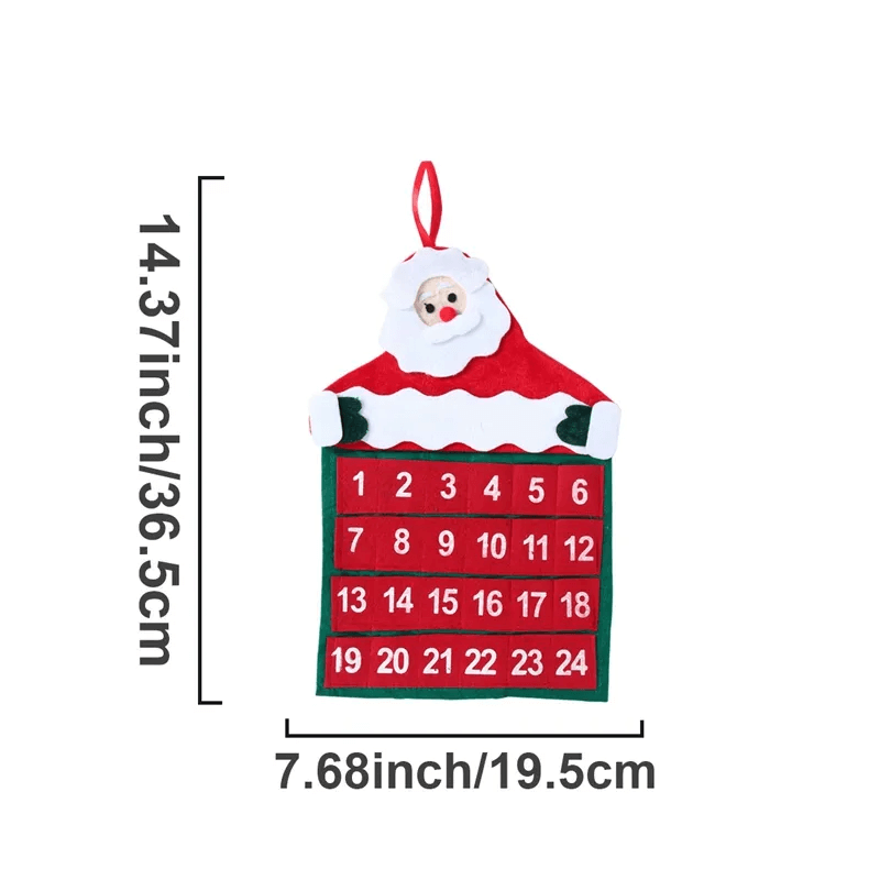 Nedräkning Jul Adventskalender i Tyg - Jultomte 24 Dagar-Jul-BB-Hemnix