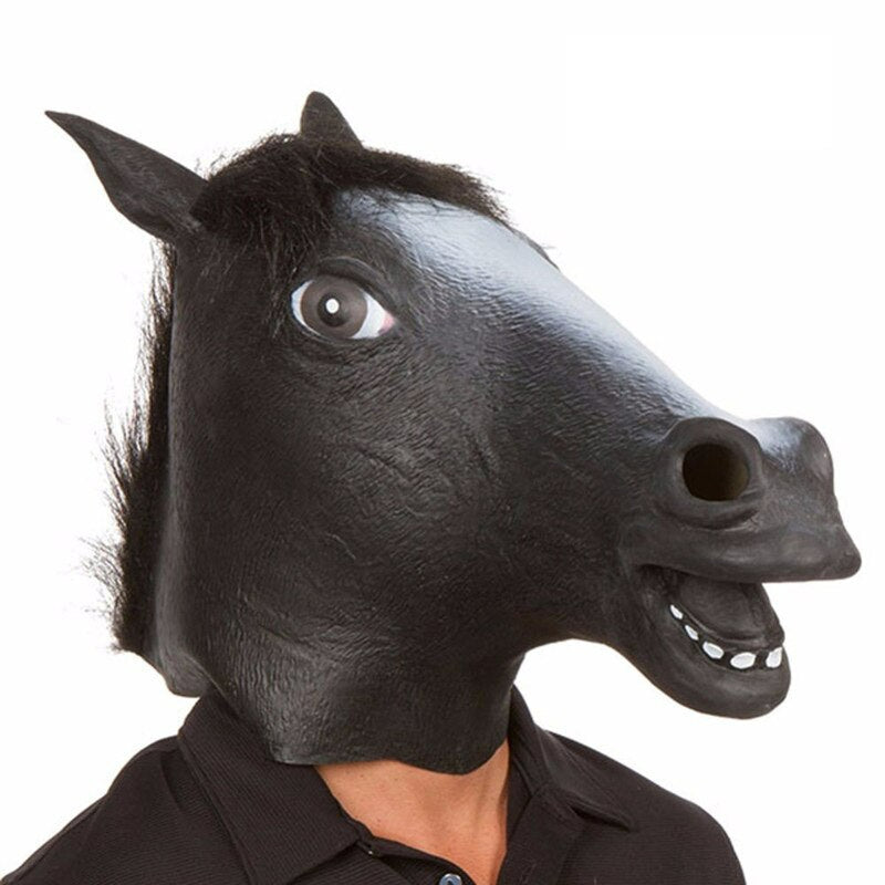 Humoristisk Hästmask-Utklädnad-BB-Svart-Hemnix