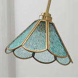Vägglampa med vintage mässingsglashätta Carvallo