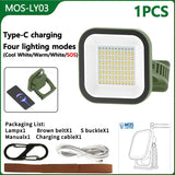 80W LED Solarbatteriladdad campinglampa med magnet och zoomfunktion Carvallo