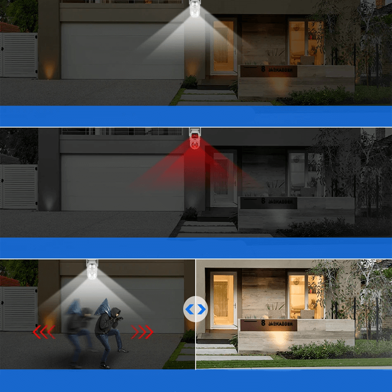360° WiFi Övervakningskamera med Dubbla Linser | AI Människodetektion, Nattvision, IP66 & Mobilstyrning-Smarta Hem Kamera-BB-Hemnix